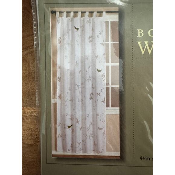 World Market Botanical Burnout Window Curtain Panels 44 X 84- Set of 2 NEW - Picture 4 of 6